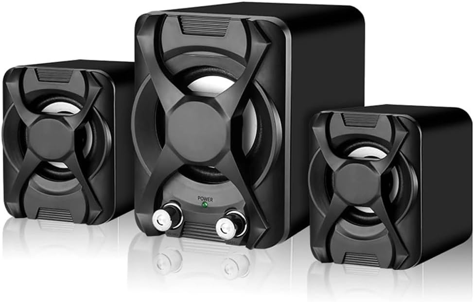 AUX Wired Computer Subwoofer Speakers Bass Reinforcement Stereo 2.1 for PC Phone Loudspeaker