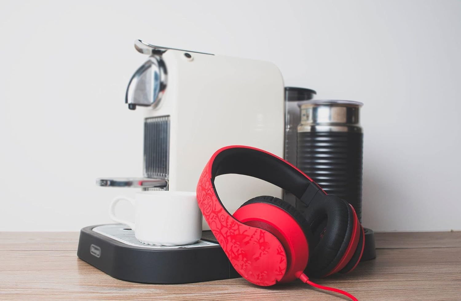 Head Set Headphone Headband Headset with Microphone for PC Computer Games, Has A Volume Control and Noise Reduction Accessories (Color : Red) (Color : Red) (Red)