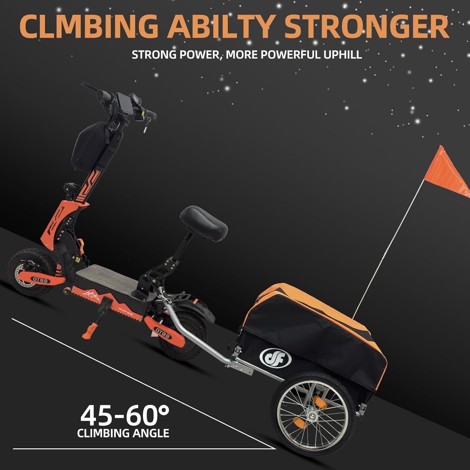 DOF 60V 27AH Electric Scooter for Adults, 5600W Dual Motor Commuter with 50MPH Speed & 40 Miles Range,11