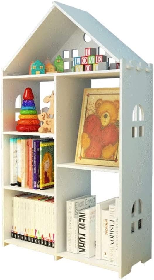 BIOMICE Book Storage Organizer Shelves Creative Multilayer Bookshelf Modern Minimalist Rack Picture Book Student Bookcase Lockers Book Shelves Bookshelf Organizer(White)