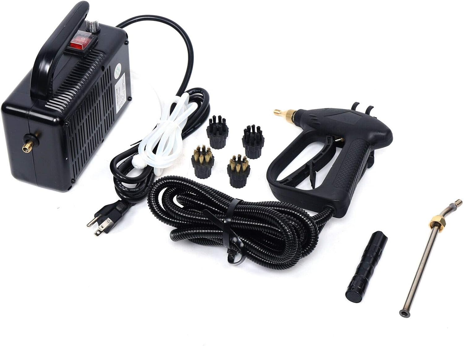 High Pressure Steam Cleaning Machine Handheld High Temperature Steam Cleaner 110V 1600W (BLACK)