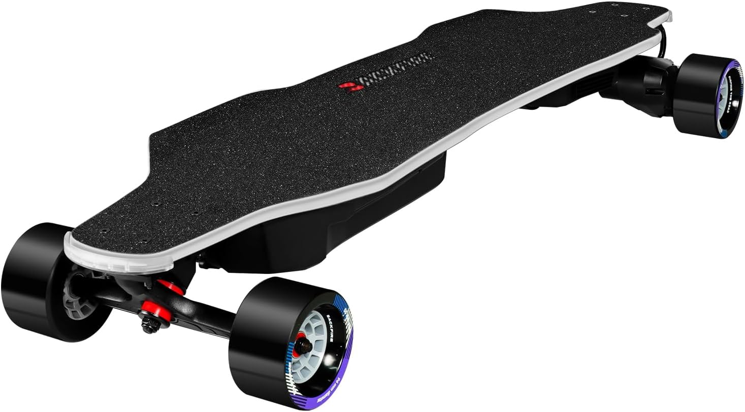 Backfire Zealot S3 Electric Skateboard with Major V3 Remote, 30 mph top Speed, Colorful Lighting