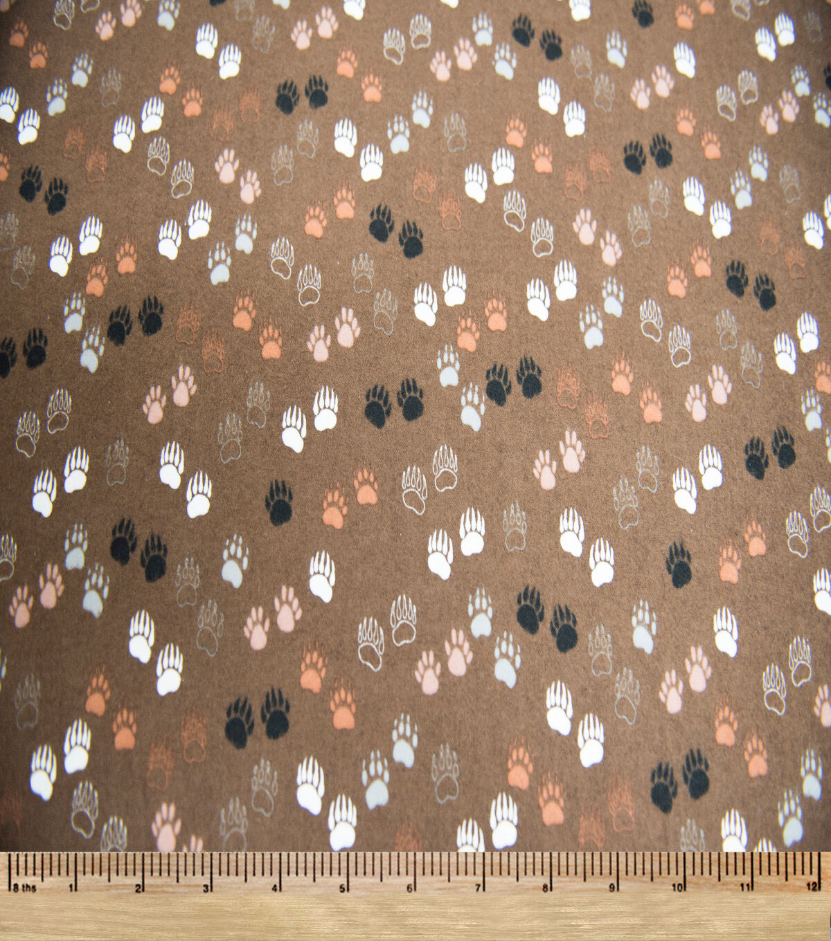 Brown Bear Claws Super Snuggle Flannel Fabric