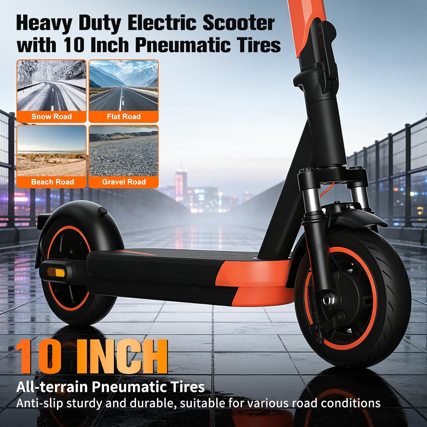 Electric Scooter Adults, 800W Motor, 22 Miles Long Range, 21 Mph Max Speed, 10