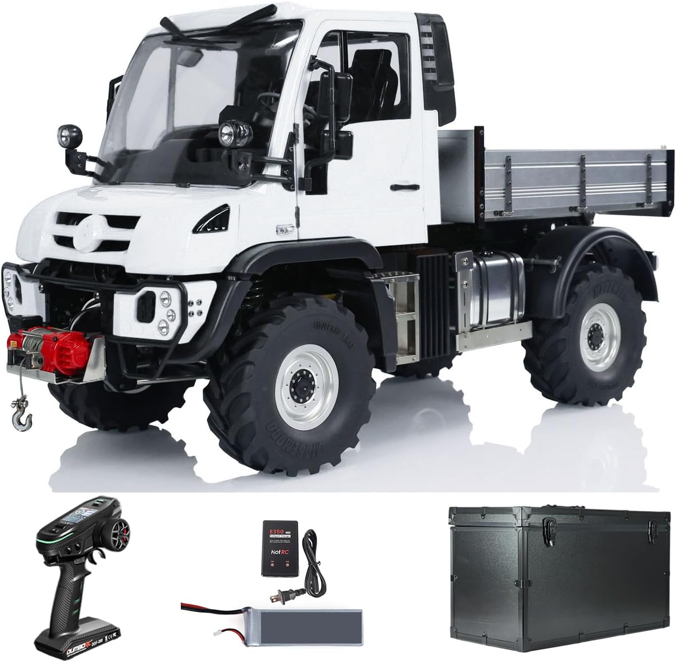 TOUCAN RC HOBBY 4WD 1:10 RC Off-Road Vehicle RTR UNI U423 4X4 Radio Control Crawler Car Model Aluminum BoxLight Sound Differential Lock for Adult