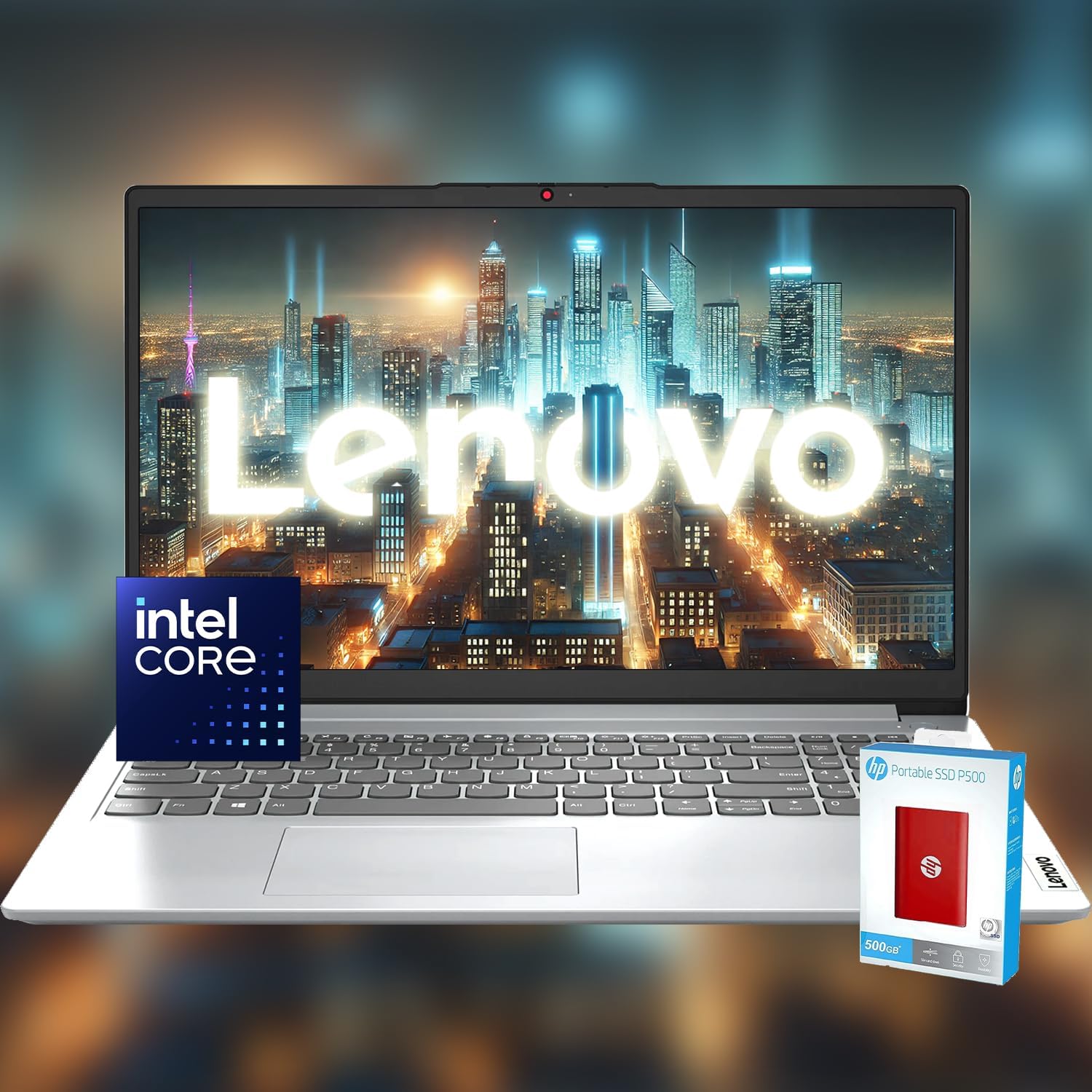 Lenovo Idea 15 Premium Series Laptop • Intel Core • 1 Year Office 365 w/ 1TB Cloud Storage • 20GB RAM • 640GB Storage (128GB SSD + 512GBHP P500 512GB External SSD) • Wi-Fi 6 • Windows 11