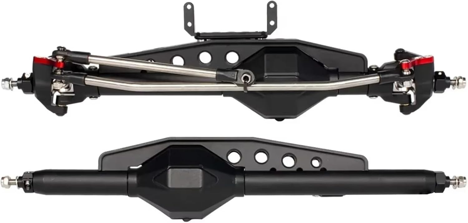 Compatible with Axial for Spawn RR10 for Bomber 90018 SMT10 for Capra for Buggy Roll Cage for Chassis Front Rear Axle Set 1/10 RC Crawler RC Accessories(Black,Rear and Front)