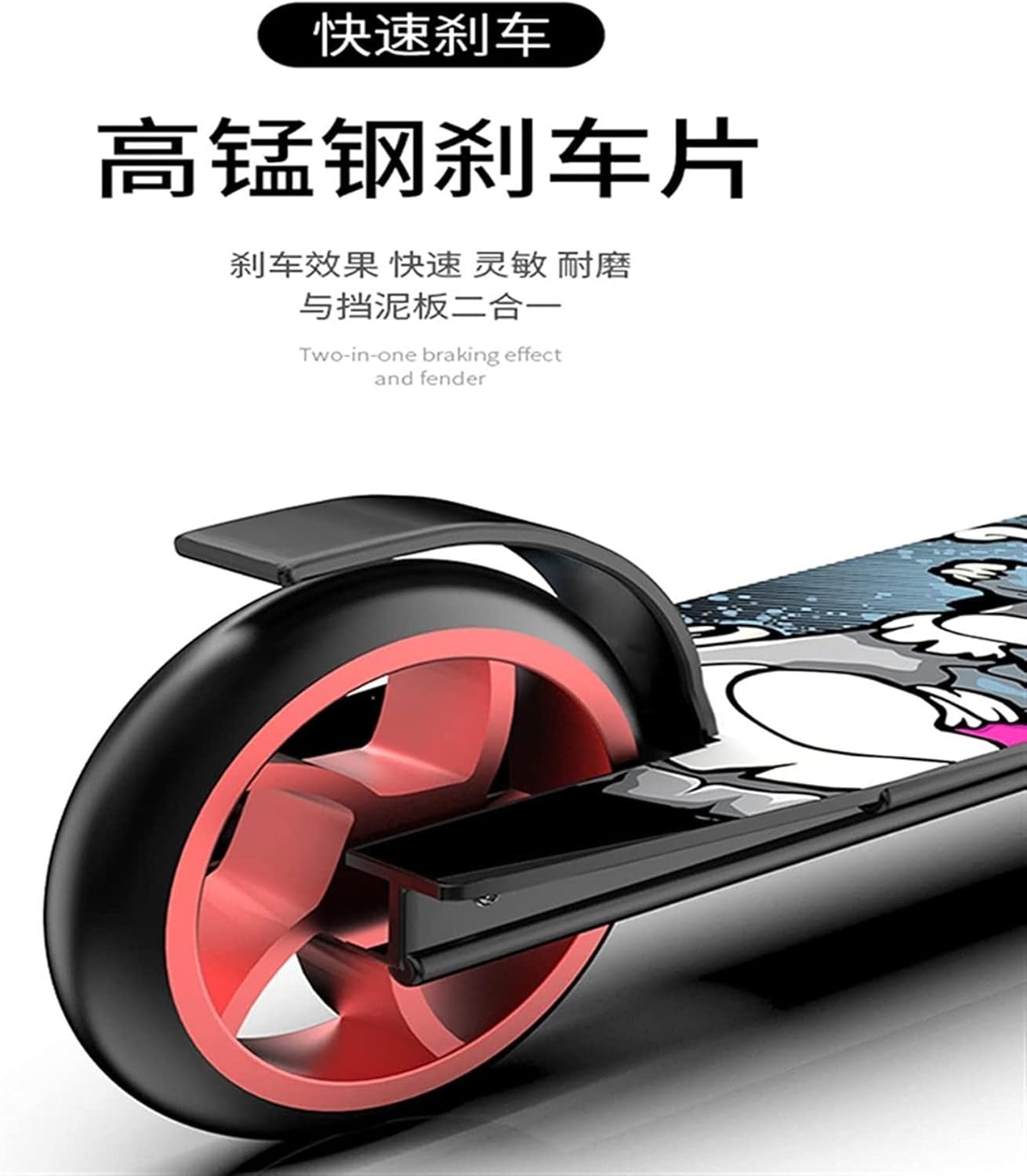 Extreme Sports Scooter Two-Wheeled Pedal Skateboard Cool Stunt Car Scooter (Color : Orange)