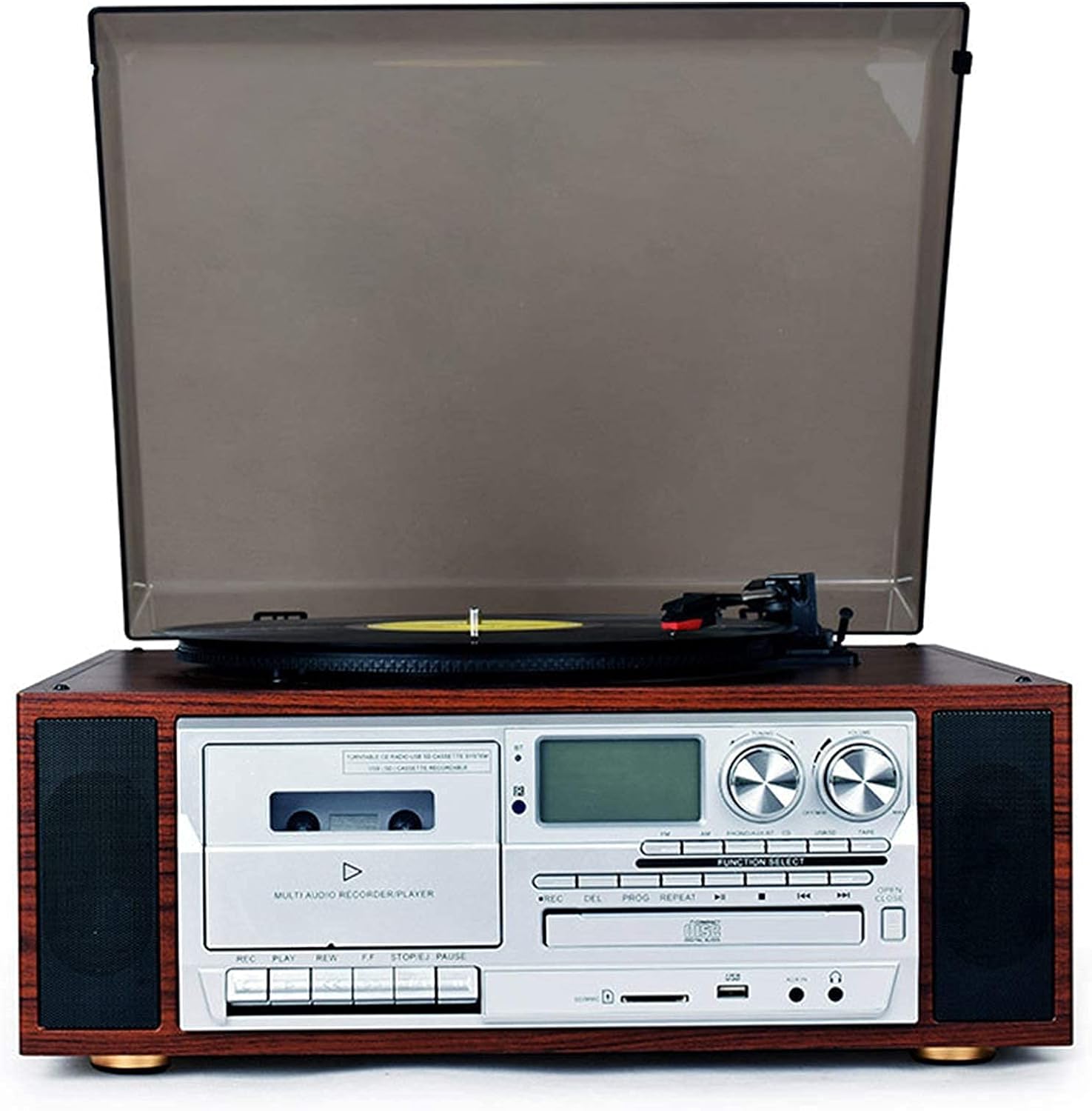 Bluetooth Turntable with Stereo Speaker