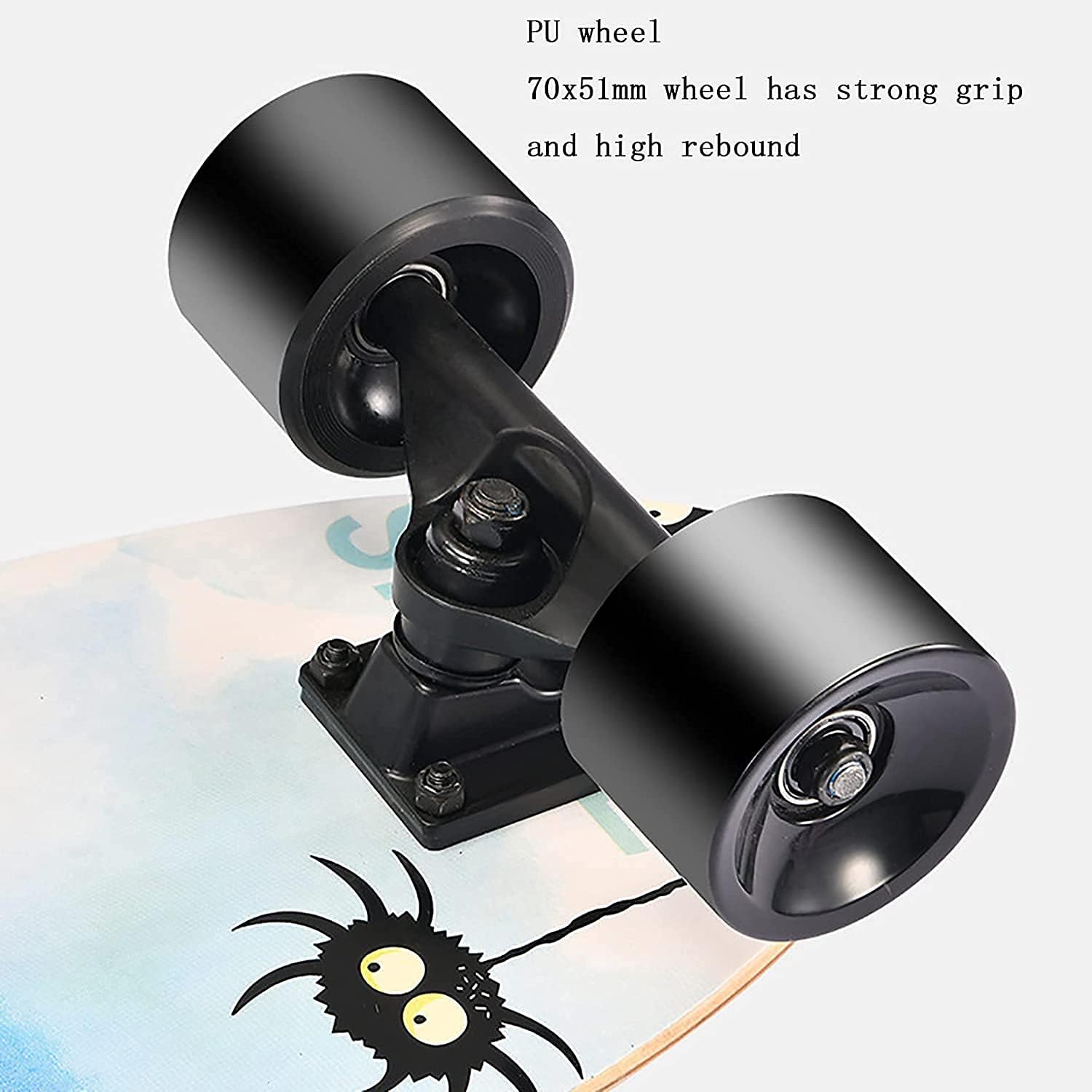 Four Wheel Skateboard Double Kick Maple Deck concave Cruiser Skateboard Complete Skateboard Suitable for Adults Teenagers and Children