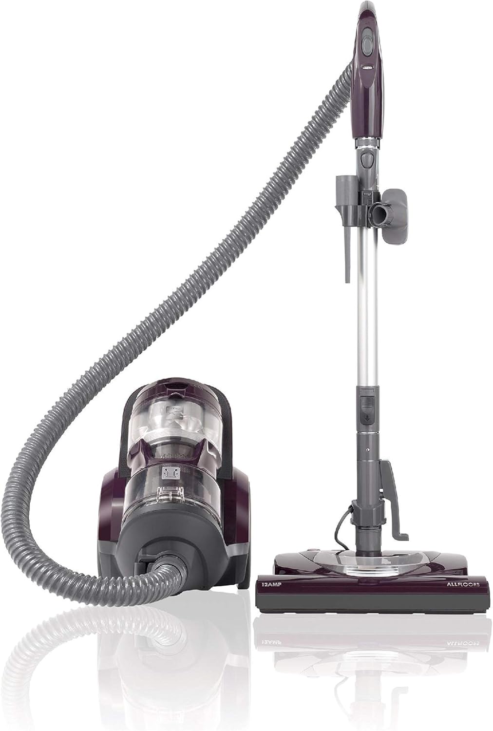Kenmore 22614 Pet Friendly Lightweight Bagless Compact Canister Vacuum with Pet Powermate, HEPA, Extended Telescoping Wand, Retractable Cord and 2 Cleaning Tools-Purple