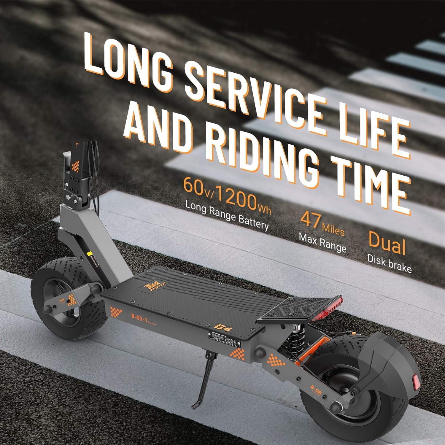 Kukirin G4 Electric Scooter for Adults, High Power 2000W Motors, Top Speed 43 MPH, 60V 20Ah Battery, 47 Miles Range 11