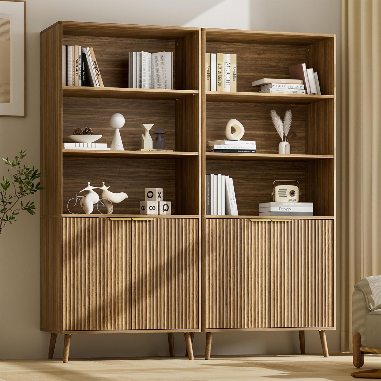 LYNSOM Walnut Bookshelf, 70.9
