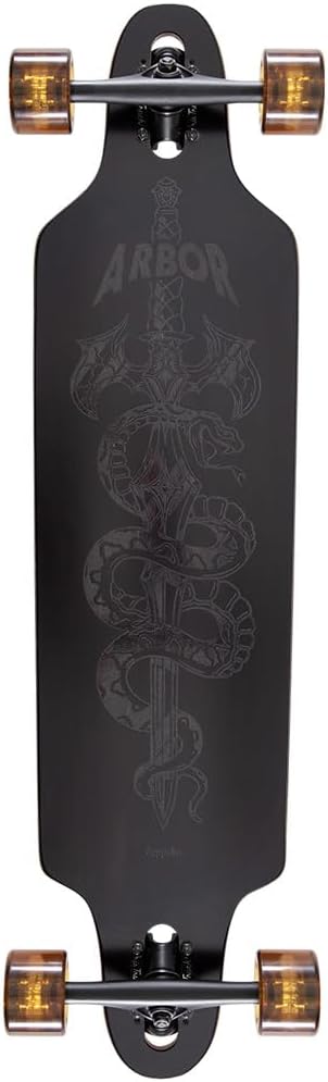 Arbor Journey Nightfall Zeppelin 26″ Longboard Complete – Compact Cruiser Skateboard with Directional Deck Shape, Premium Maple Construction, Smooth Carving & Urban Commuting Ride