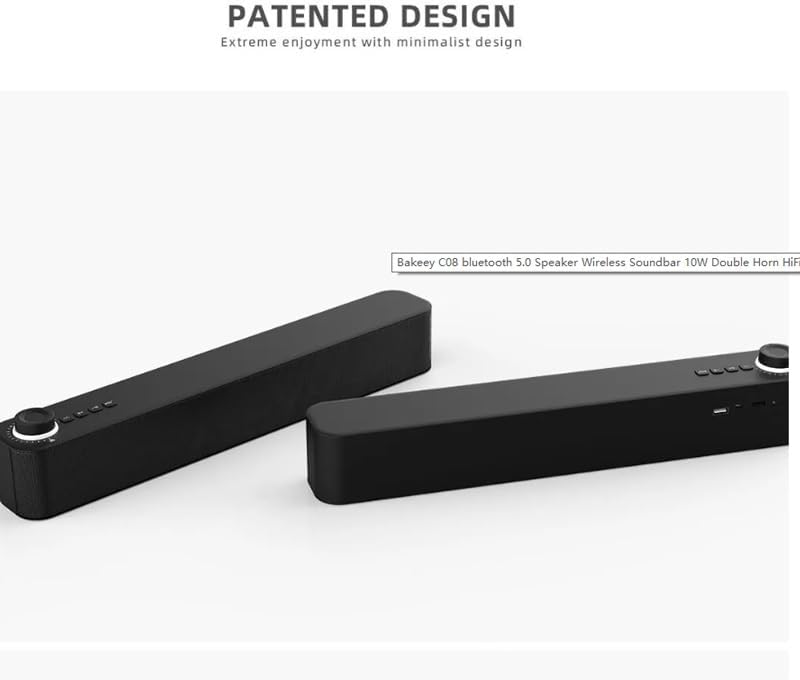 5.0 Speaker Soundbar 10W Horn HiFi Bass Surround Sound Built-in Microphone