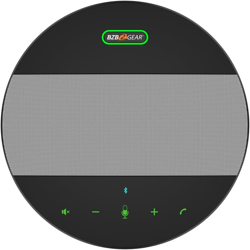 BZB GEAR USB/Bluetooth Wireless Desktop Conference Speakerphone with 360 Audio Pickup up to 20ft - BG-OMNITALK-PRO