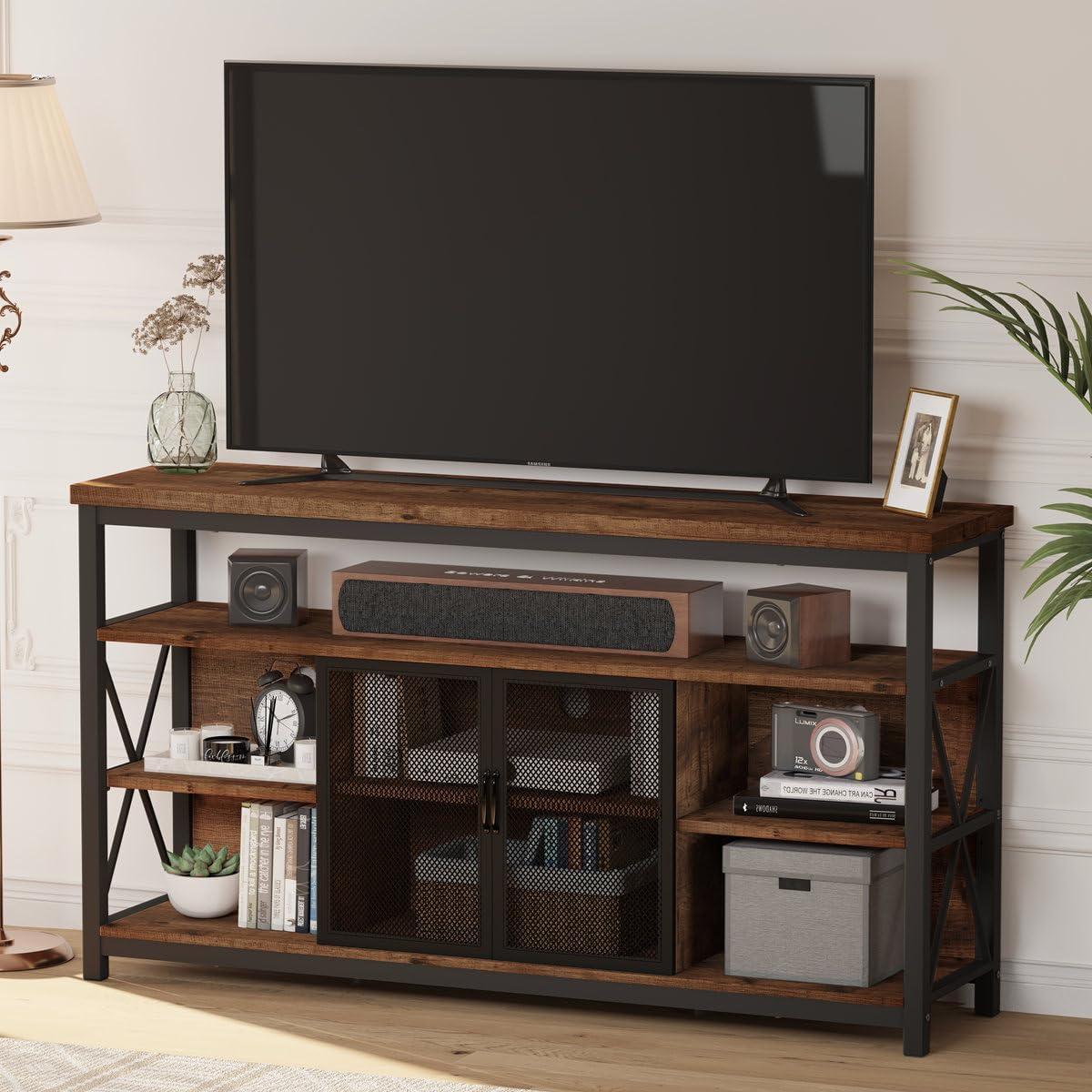 BON AUGURE Tall TV Stand for TVs up to 65 Inch
