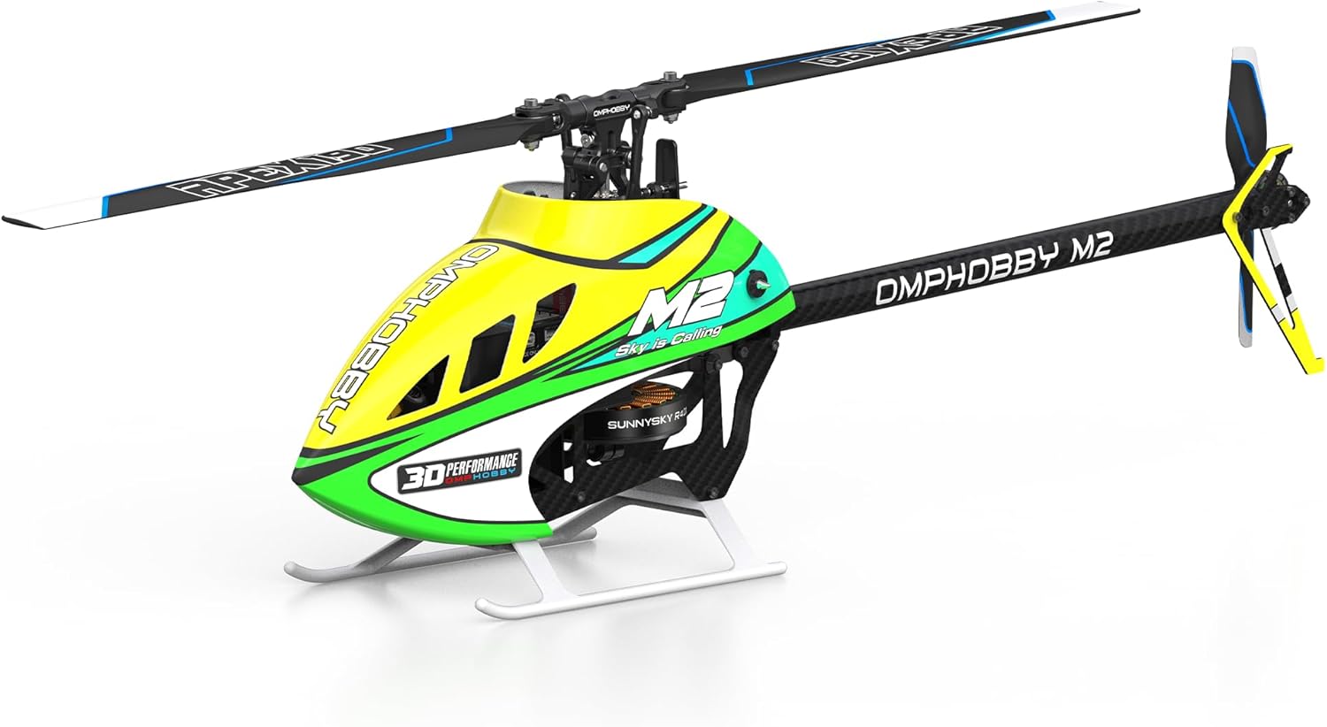 OMPHOBBY M2 V3 PRO RC Helicopter for Adults, Support APP Tuning & Telemetry, 6CH 3D Brushless Direct Drive, Lightweight 320g, OFS3 Flight Control, 200-Class Mini Helicopter for Outdoor Yellow PNP