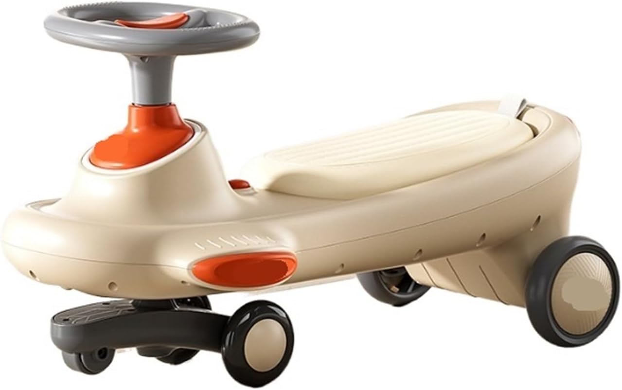 Swing Car for Kids Ride On Toys Under Seat Storage Silent Wheels, for Boys Girls Indoor Outdoor Play(Orange)