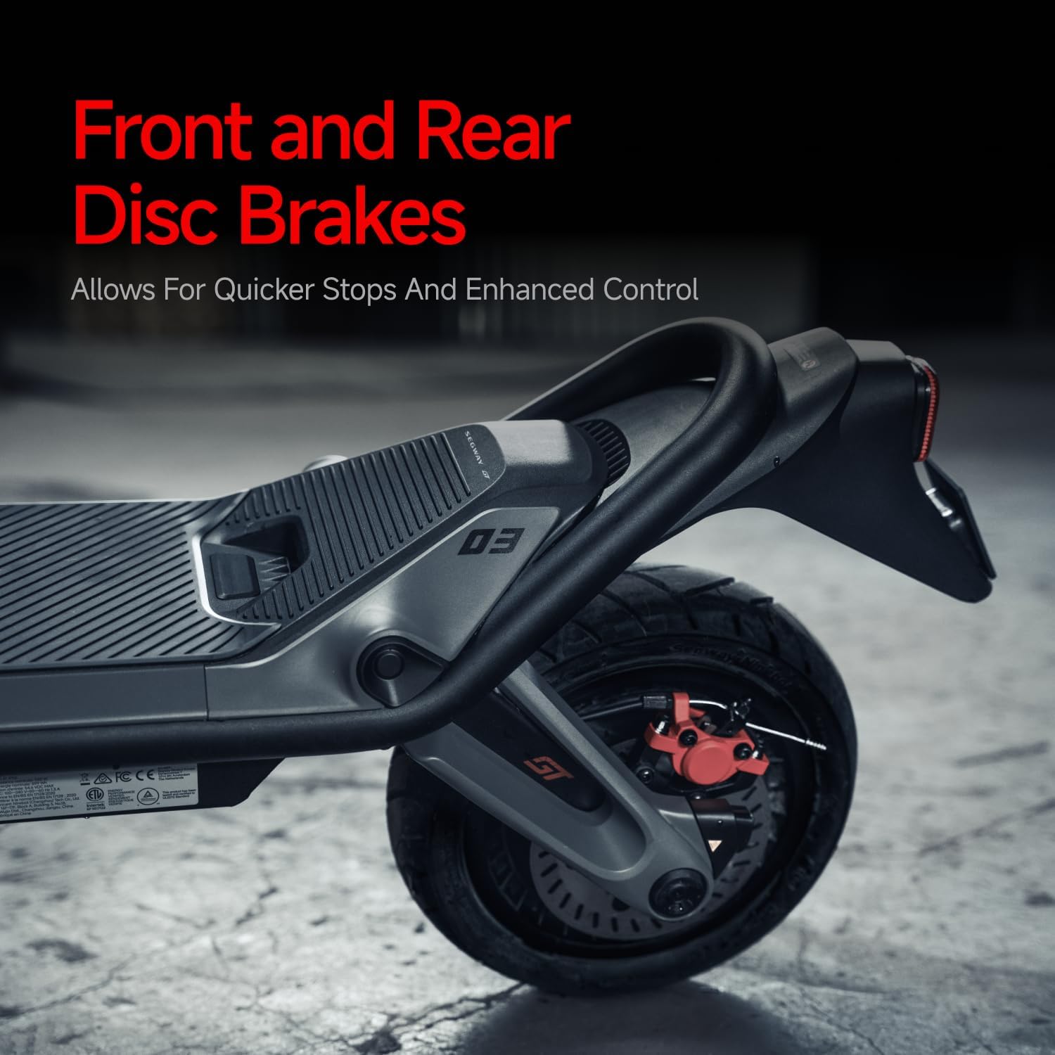 Segway SuperScooter GT3, 31 MPH w/ 45-Mile Long Range, 2400W Peak Motor, Dual Hydraulic Suspension, Self-Sealing Tires, Flash Charging Electric Scooter for Adults, UL 2272/2271 Certified, Gen3