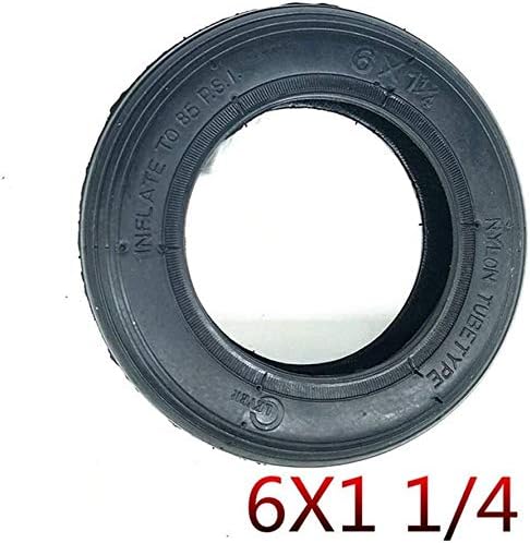 6 Inch Explosion-proof Solid Tires, 6x1 1/4 Inner and Outer Inflatable Tires, Suitable for Electric Scooter Tire Replacement (Inner tube*1)