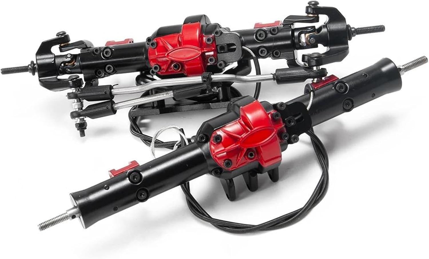 RC Vehicle Axles Compatible with D90 1:10 Scale RC Rock Crawler Car Model Accessories Parts Aluminium Alloy Front/Rear Axle with Differential Lock(1Set)