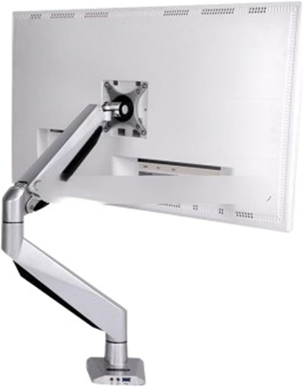 D7H Aluminum Gas Spring 10-30 Inch LED LCD Monitor Holder All-in-one PC Mount Arm Loading 9-20kgs with Audio and USB Port