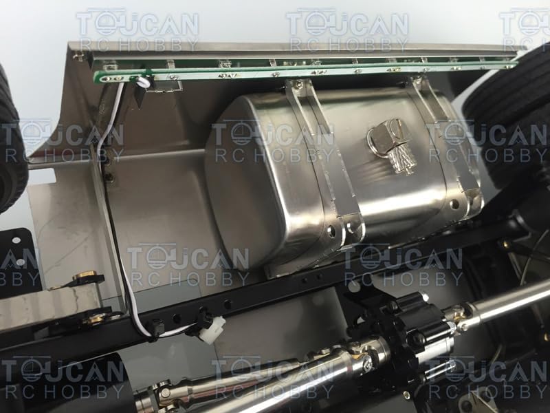 Metal 4 * 4 Chassis for 1/14 RC Tractor Truck 1 Motor 2 Servos 12G Servo Add on Full Light Set​