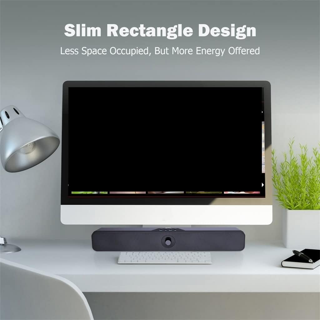 Sound Bar PC Computer Powerful Speaker Subwoofer Stereo Sound Box with Microphone Hands Free SoundBar