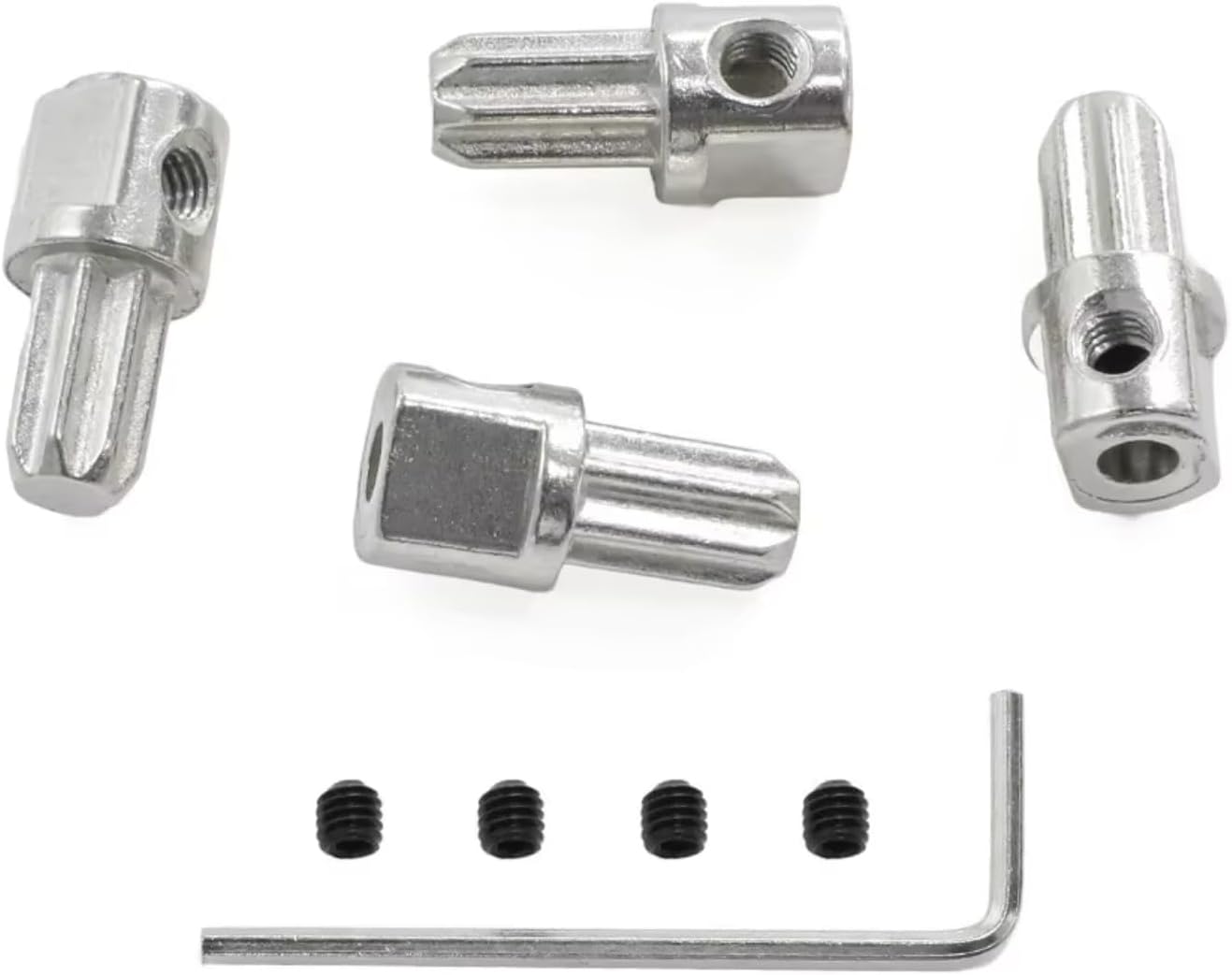 RC Car Accessories for Traxxas for Slash for Rustler for Stampede for Hobby 4X4 for VXL 9EMO HQ727 6888 1/10 4pcs Metal Center Drive Hub RC Car Upgrade Parts