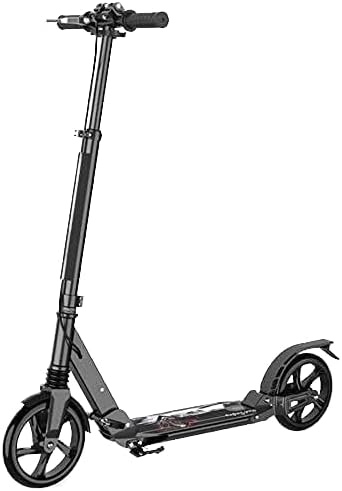 Scooters Kick Scooter for Adults Kids Unisex Adult Kick Scooters with Handbrake Hight-Adjustable Foldable Commuter Scooters with Big Wheels Birthday Gifts for Adults/Teens/Kids Up to 150kg Non-Ele