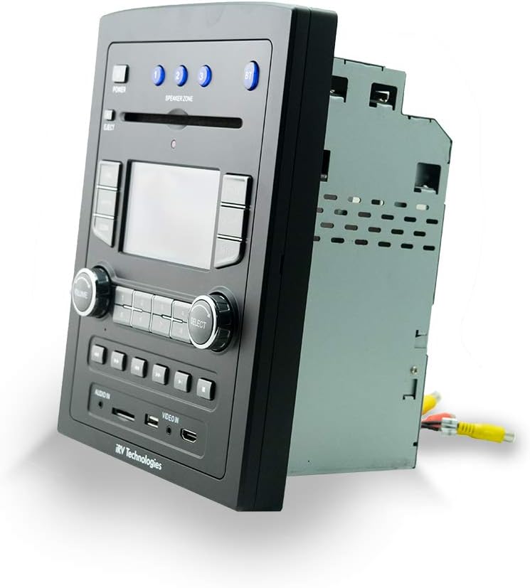 iRV Technology iRV66 AM/FM/CD/DVD/MP3/MP4/USB/SD/HDMI/Digital5.1/Surround Sound/Bluetooth 3 Zones wall mount RV Radio Stereo with wire adaptor Concertone ZX500/600/690/700