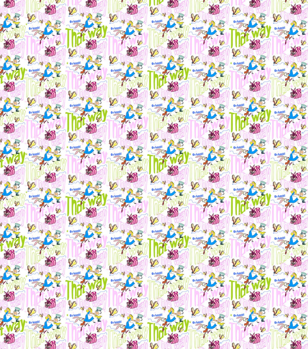 Alice In Wonderland That Way Cotton Fabric