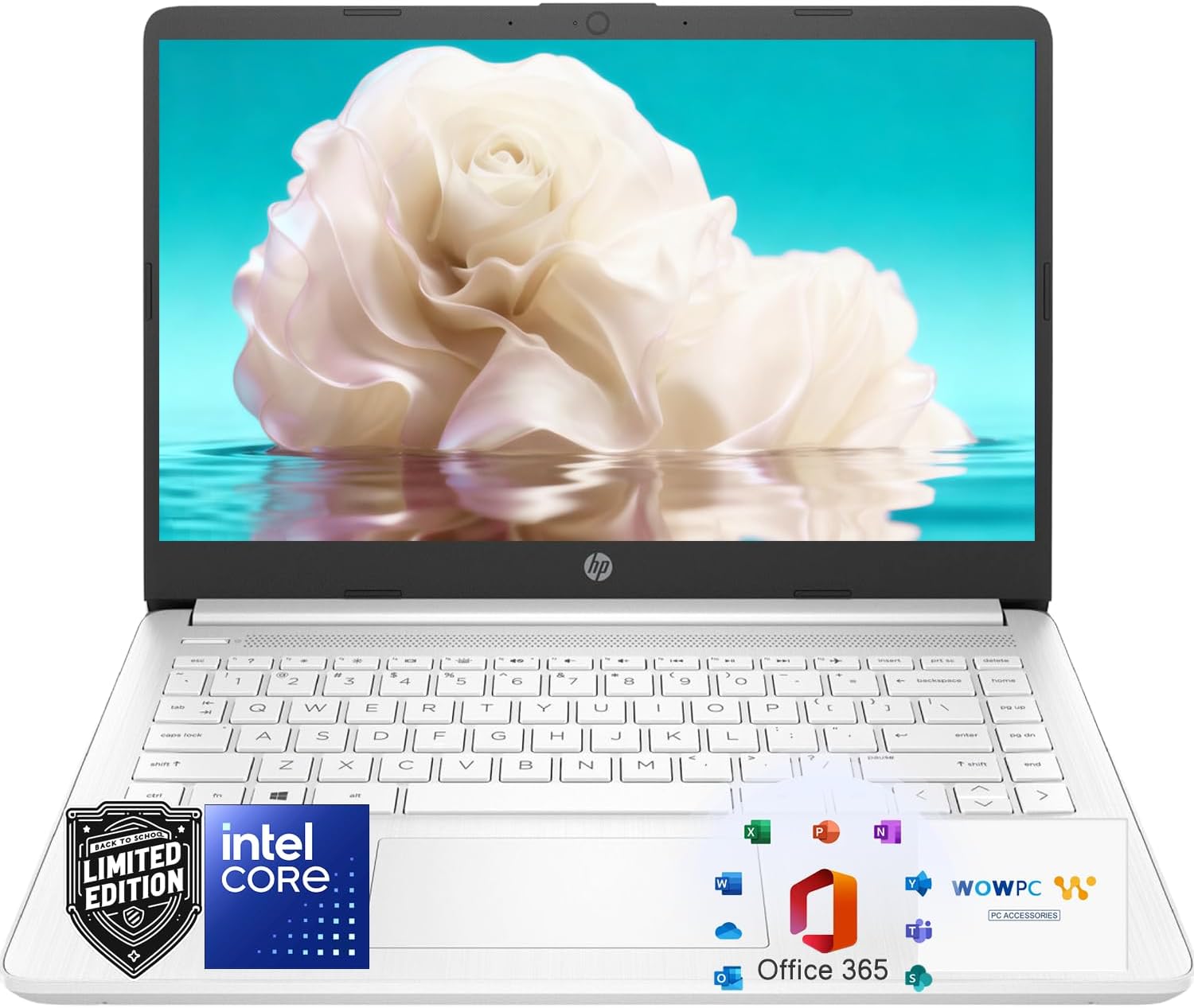 HP Ultrabook Laptop for Students and Business • Office 365 & Copilot AI • Intel 4-Core CPU • 1.1TB Storage (1TB OneDrive and 128GB SSD) • 16GB RAM • Windows 11 w/o Mouse