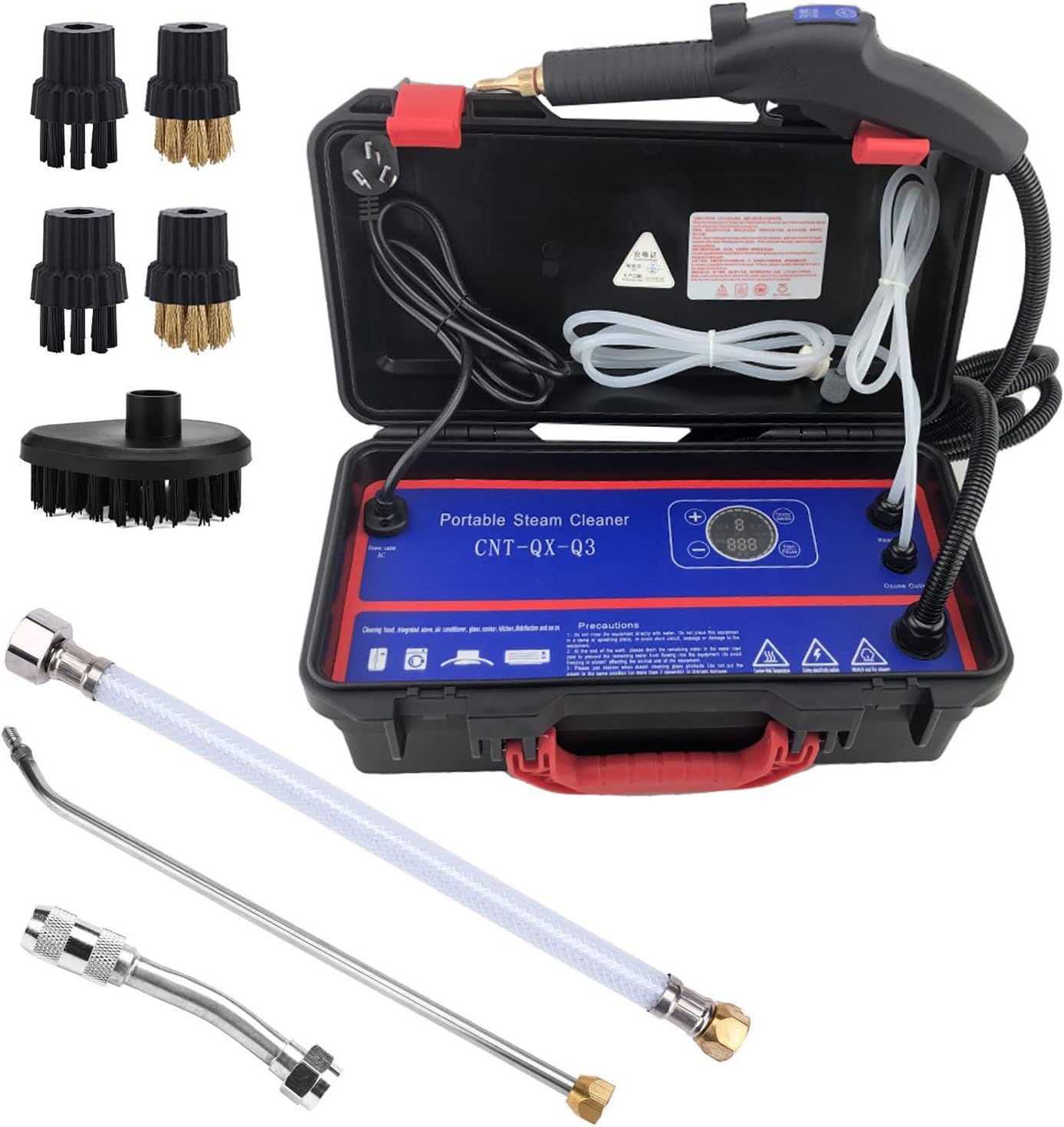 Handheld High Pressure Steam Cleaner 3.5 Bar High Temperature Pressurized Steam Cleaner Cleaning System Automatic Pump Steamer Washer for Home Kitchen Floor Car Auto Patio Use,220V-3500W