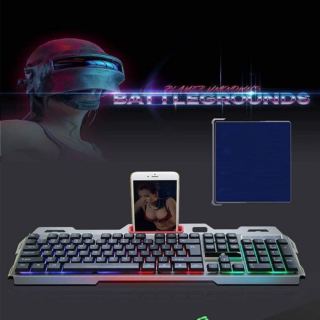 RGB Gaming Keyboard and Backlit Mouse Combo,USB Wired Backlit Keyboard,LED Gaming Keyboard Mouse Set for Computer,Desktop,PC,Notebook,Laptop