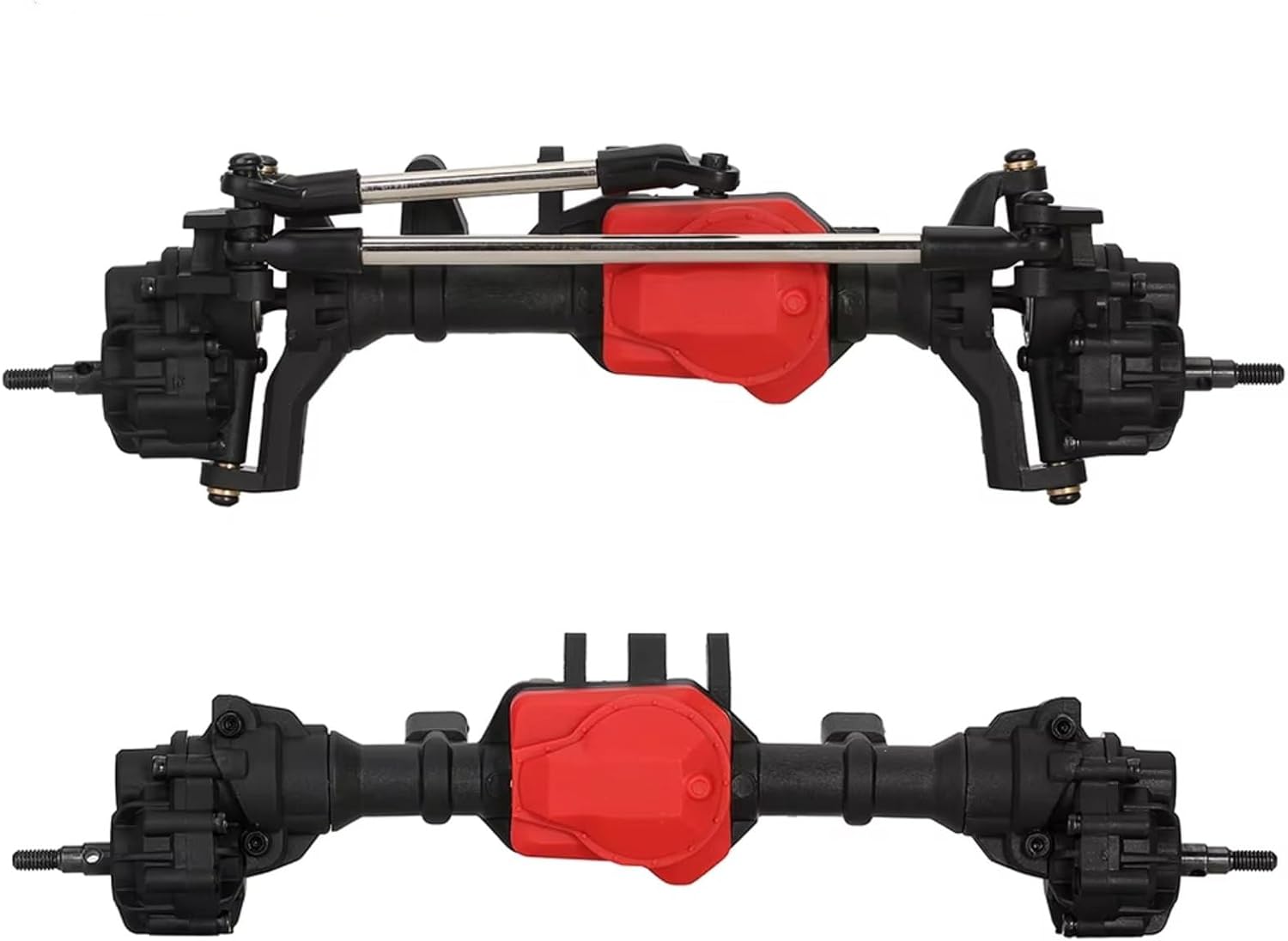 Compatible with Traxxas for TRX-4 1/10 RC Cars Upgrades Parts Modification Spare Front Rear Axles with T-Lock Differential RC car Front Rear axle(1set)