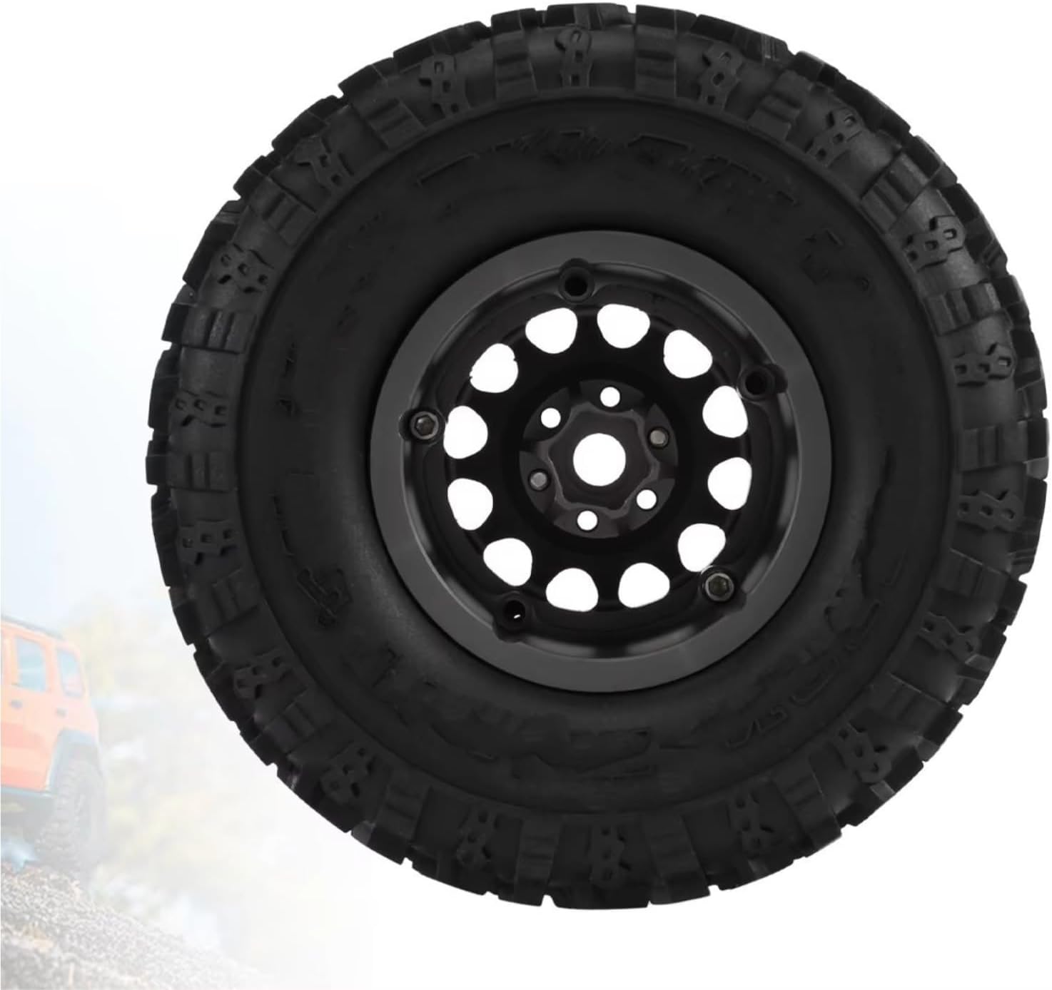 Compatible with Traxxas for TRX4 for TRX6 for Axial for SCX10 RR10 1/10 RC Crawler Car Parts 4PCS Metal 2.2 Beadlock Wheel Rim Tires Set RC Car Part Accessories