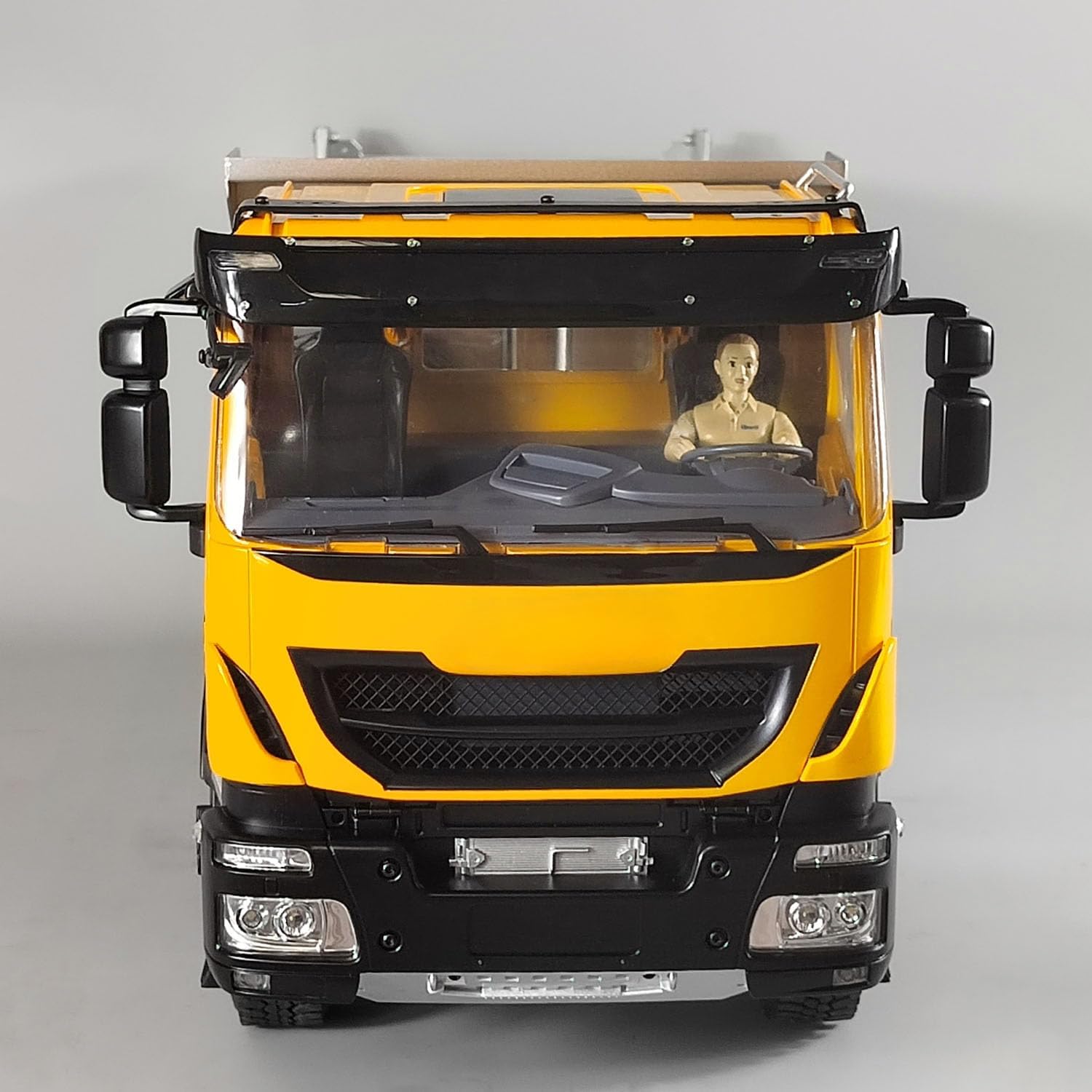 1/14 Metal Hydraulic RC Dump Truck 8X8 Radio Control Tipper Car 2-Speed Gearbox Hobby Grade Model(Yellow, Yellow Bucket)