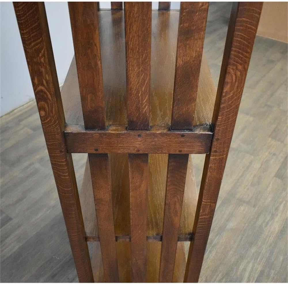 Pemberly Row Traditional Wood Open Bookcase in Walnut Oak Finish