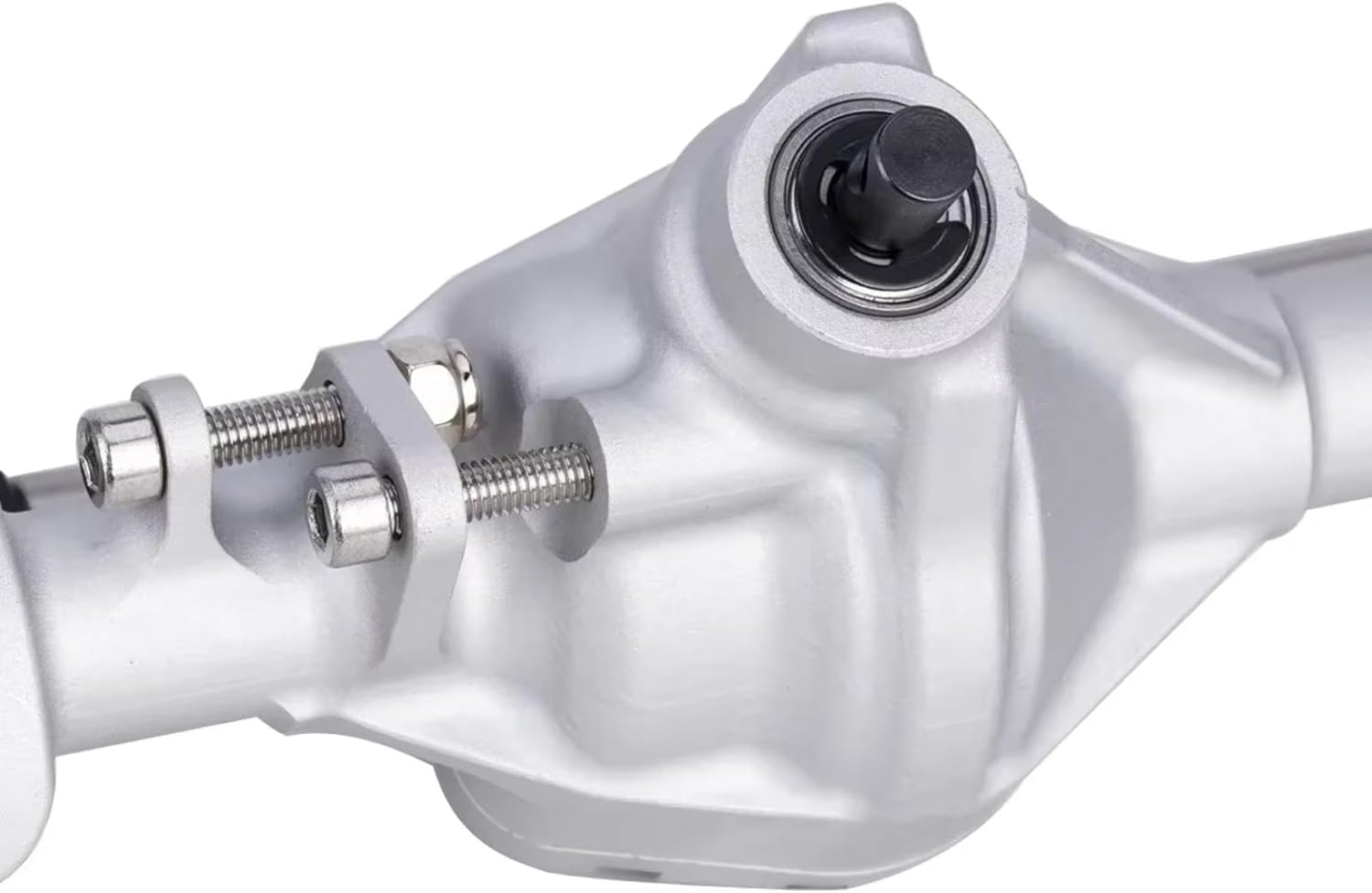 for Axial for SCX10 II VS4-10 1/10 Aluminum Piece Construction Front Rear Offset Straight Axle Set RC Crawler for Rock Trucks Parts RC Car Parts(Silver)