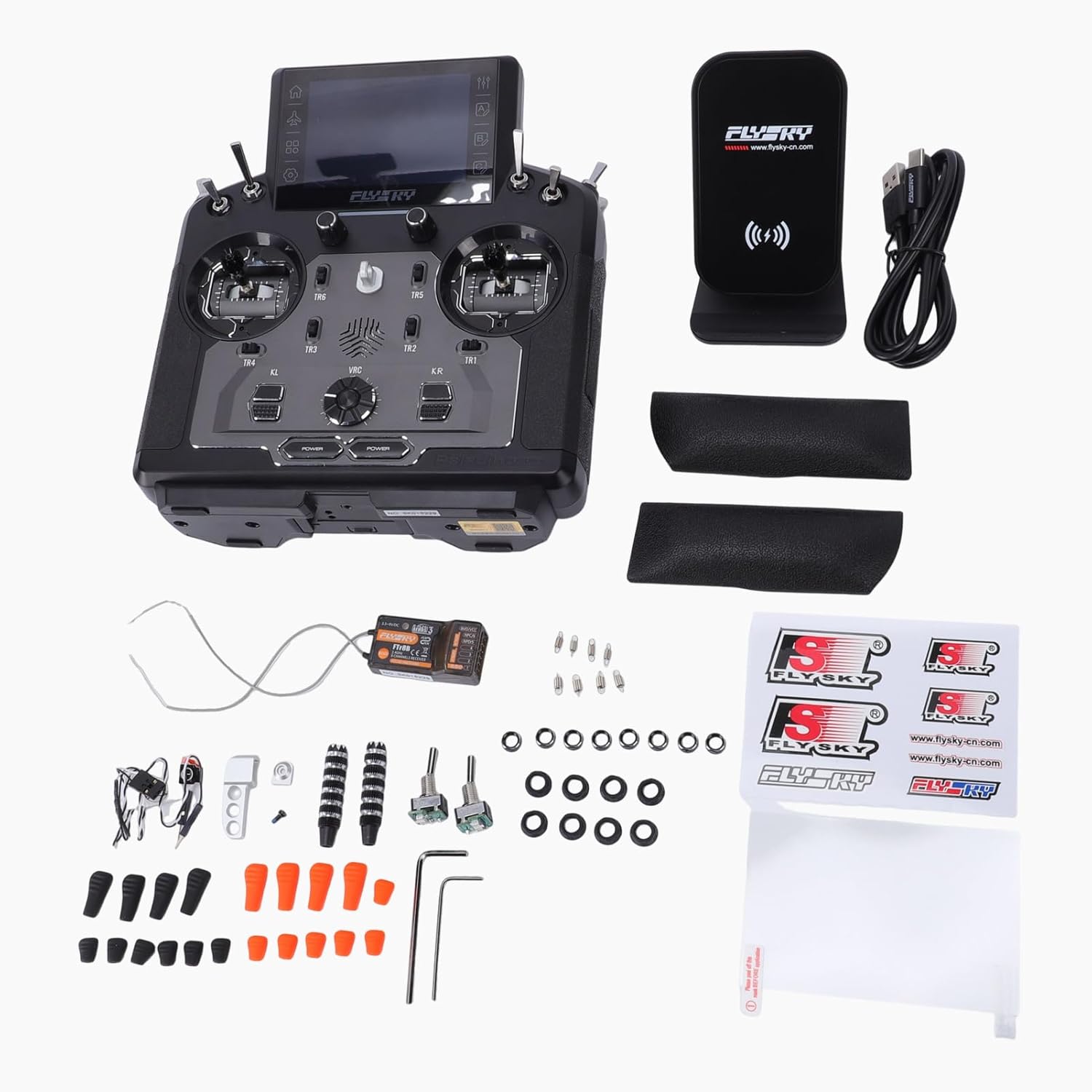 18 Channel RC Radio Controller with 3.5 Inch Touchscreen, Dual Antenna Transmitter Receiver for Drone Helicopter Car Boat