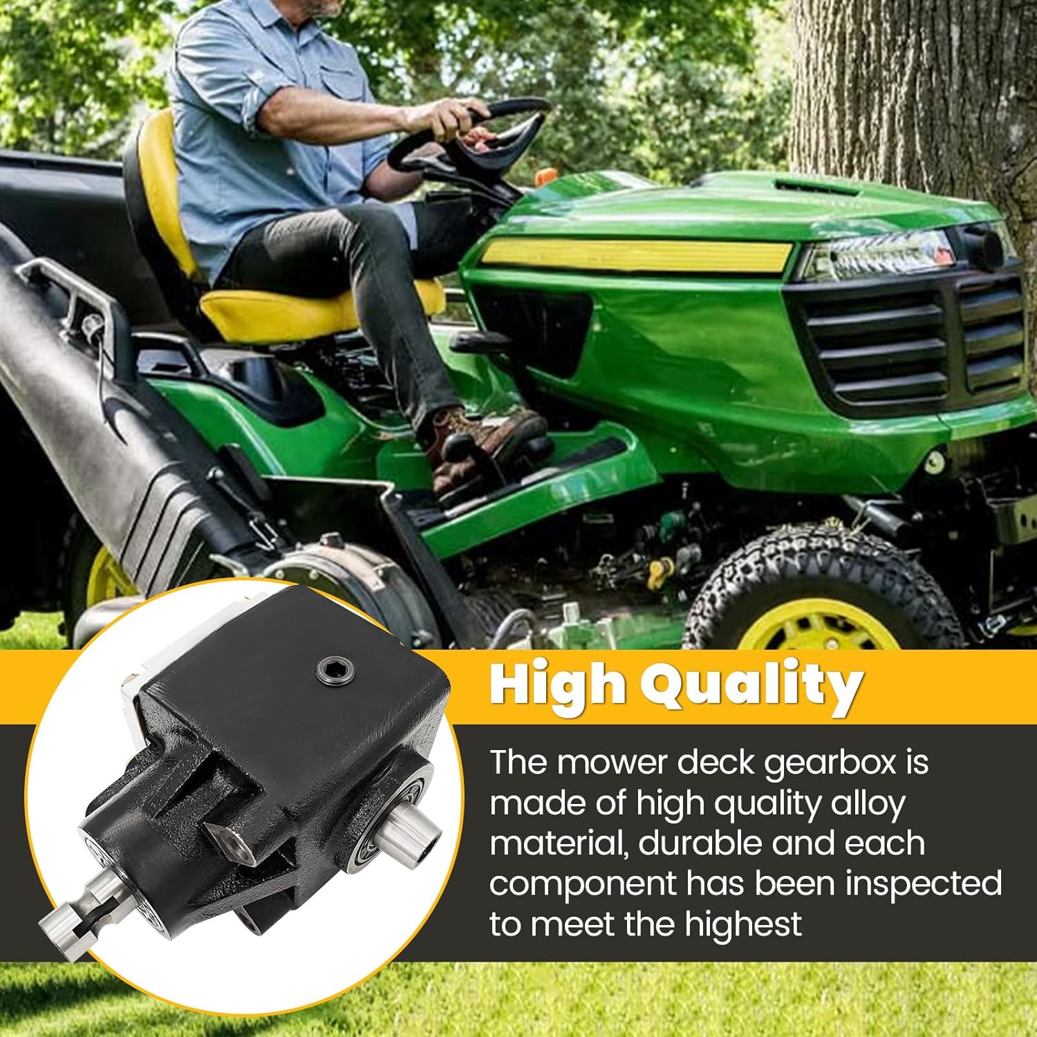 AUC10298 MIA12567 Gear Box Compatible with John Deere 48C, 54C, 60D, 62C, 2210, X485, X595, X720, 1023E, 1025R, 1026R, 2025R, 2027R, 2032R 2305, 2520 Replaces# AM136330, DE19088