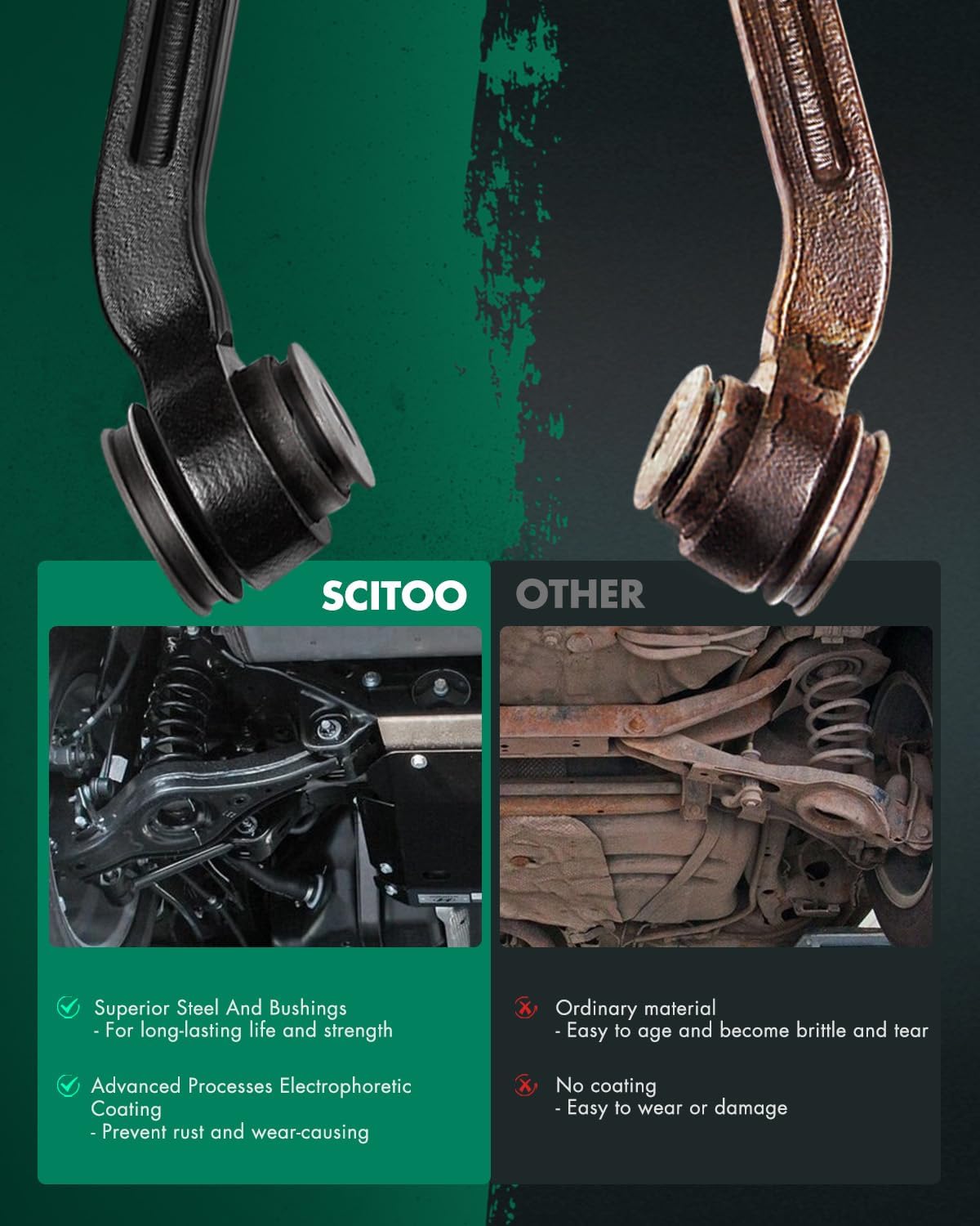 SCITOO 15pcs Front Suspension Kit Idler Arm Pitman Arm Upper Lower Control Arm Tie Rod End Adjusting Sleeve Sway Bar Link for Chevy C1500 & C1500 Suburban Tahoe for GMC C1500