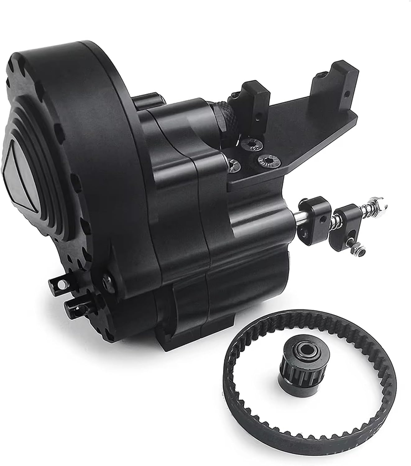 Compatible with Axial for SCX10 for Wrangler for Wraith 90048 1/10 RC Crawler Car Parts Reverse Gearbox with Transmission Belt 2 Speeds RC Car Part Accessories