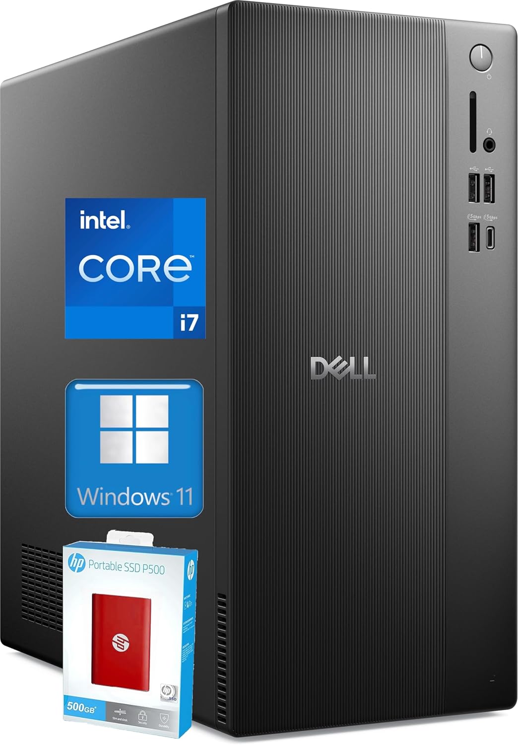 Dell ECT1250 Business Tower Desktop Computer, New OptiPlex Version - Intel Core i7-12700K, (25 MB Intel Smart Cache), 64GB DDR5, 2TB PCIe SSD, Dual 4K Monitor Support, Wired KB & Mouse, Windows 11