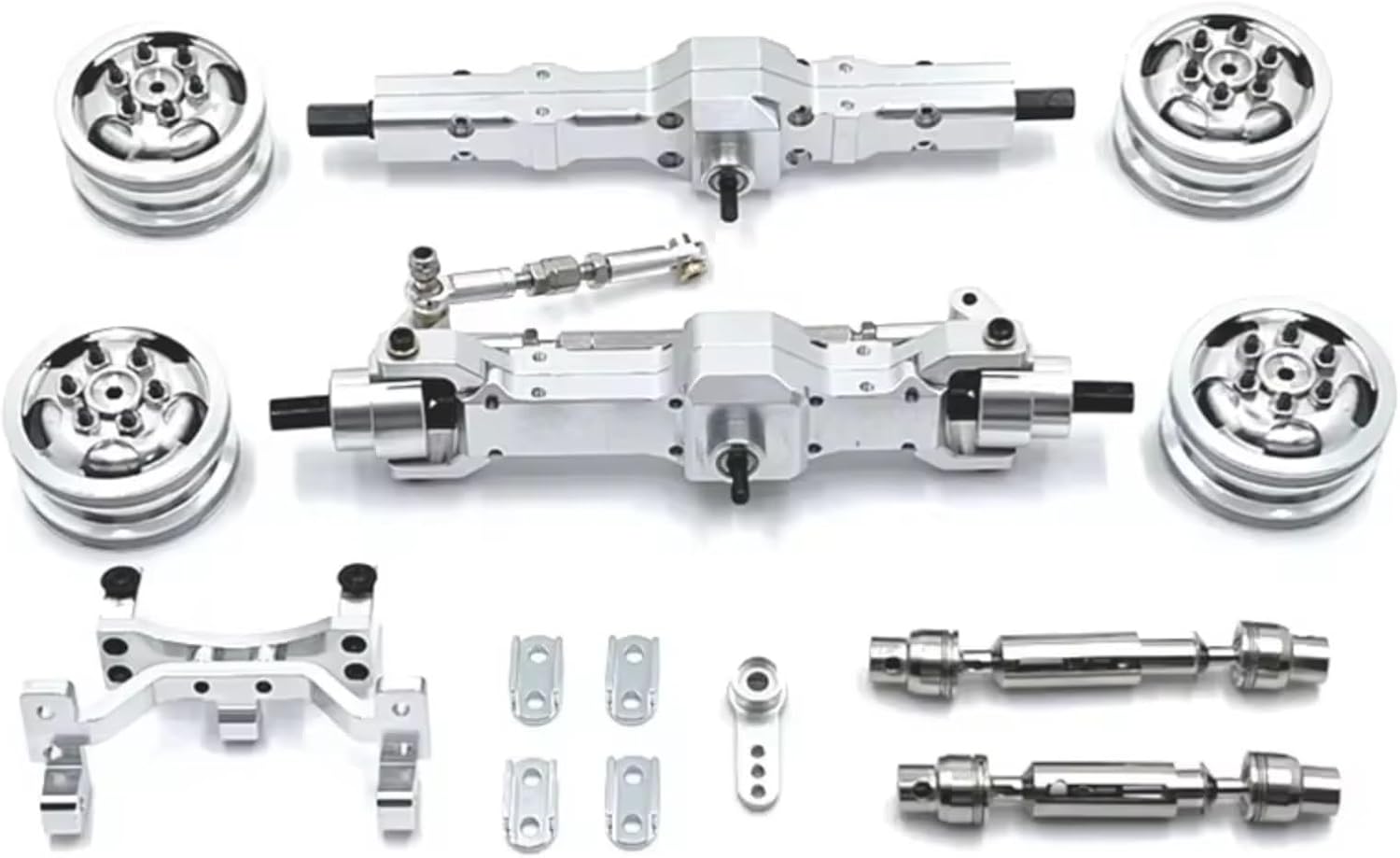 Parts For WPL C74 1/10 Metal Axle Servo For Seat Wheel Hub Drive Shaft RC Car Upgrade Parts(Silver)