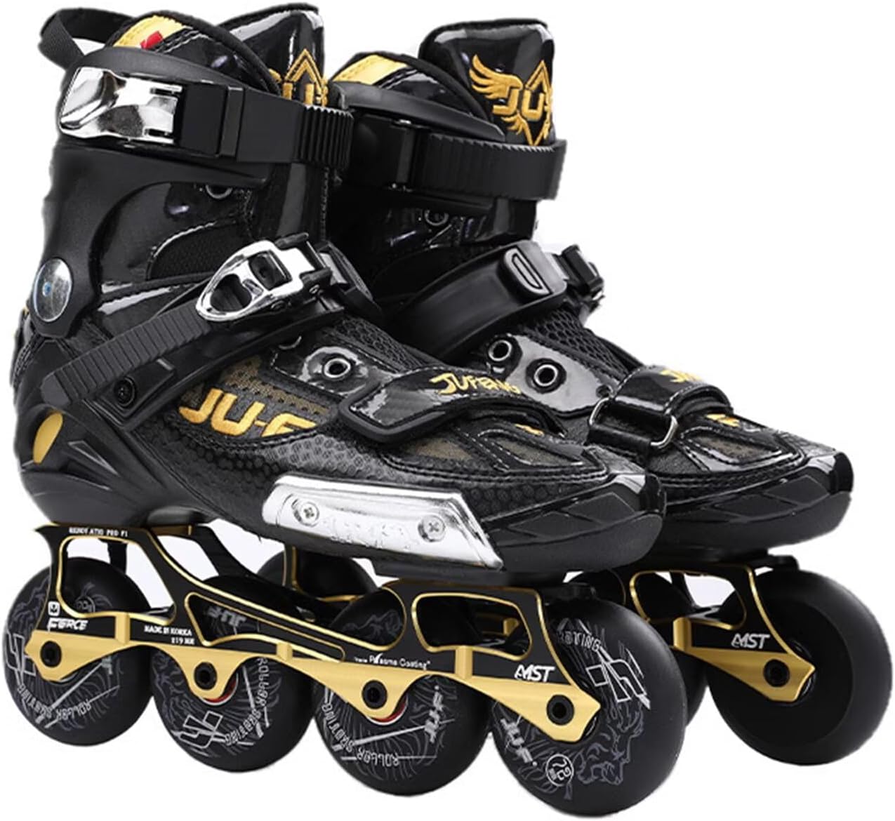 Inline Racing Skate for Men and Women 4 Wheel Single Row Fancy Roller-Skates Professional Club Stunt Fitness Outdoor Indoor