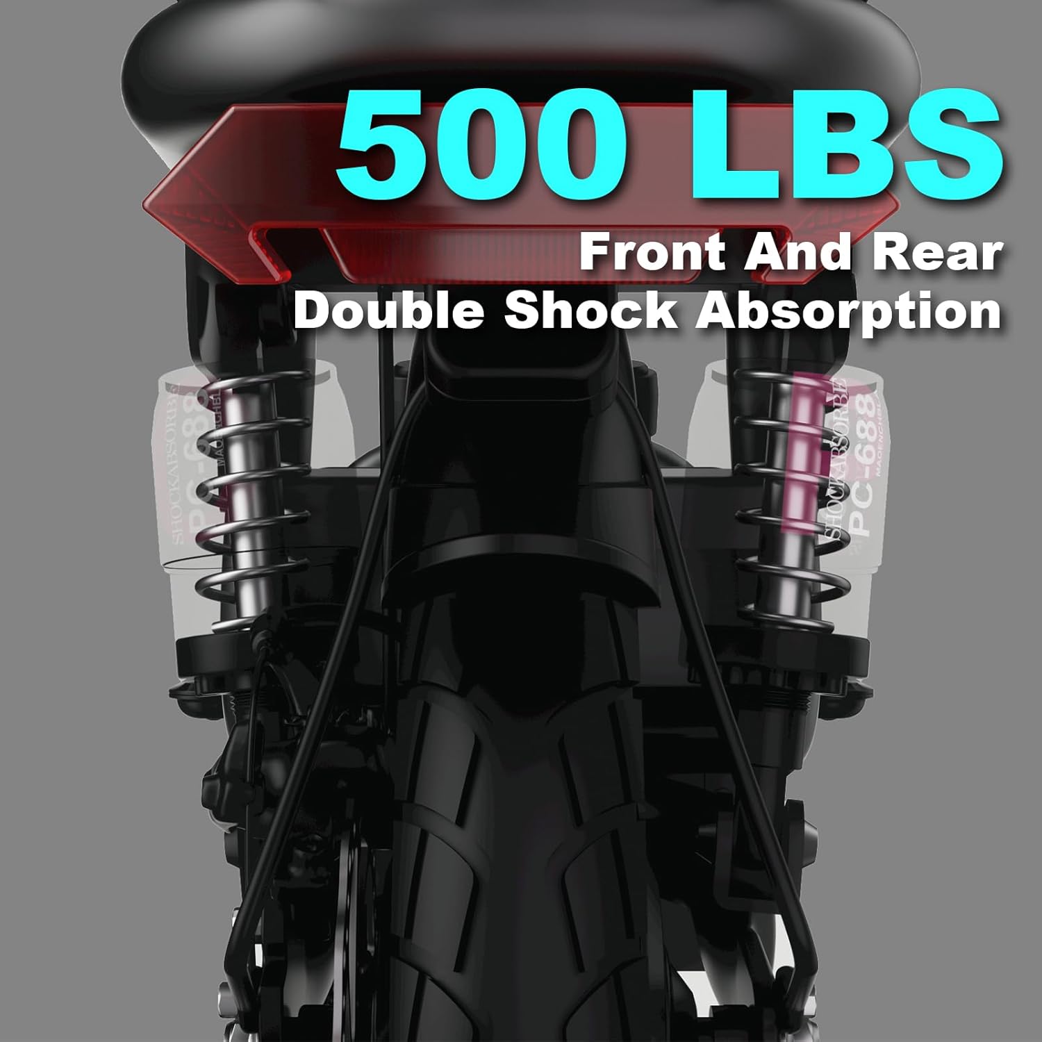 Electric Scooter for Adults Teens, Heavy Duty Escooter with Seat – 500 LBS Capacity, 25MPH, 30-Mile Range, 720W Motor, Dual Suspension E Scooter, Foldable Powered Mobility Scooter with Basket