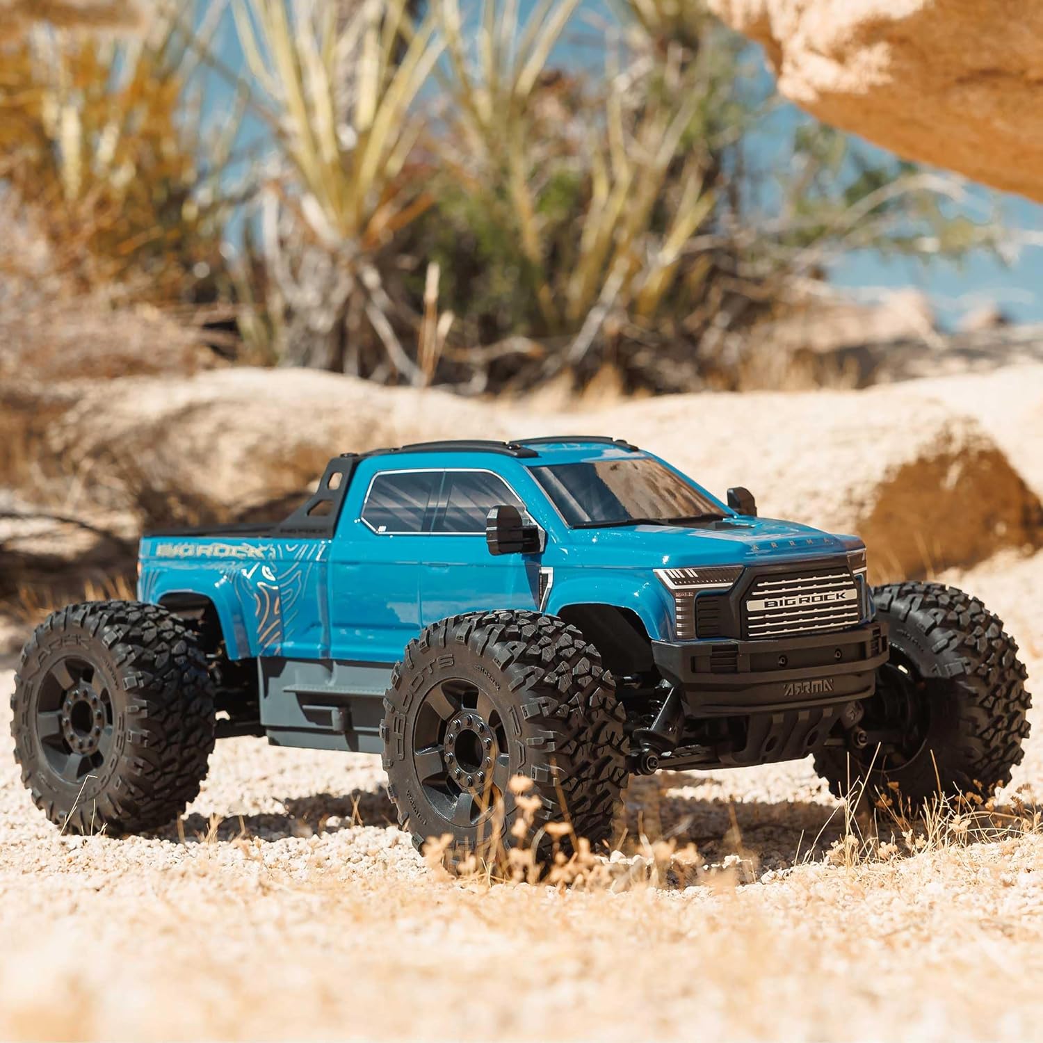 ARRMA RC Truck 1/10 Big Rock 4X4 223S BLX BRUSHLESS Street Truck RTR (Batteries and Charger Not Included) with DSC, (Blue), ARA4312V4T3